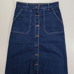 ZARA Prairie Button Down Skirt